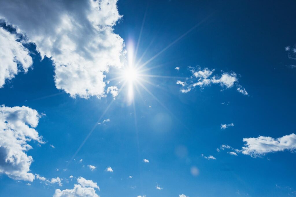 晴れた空